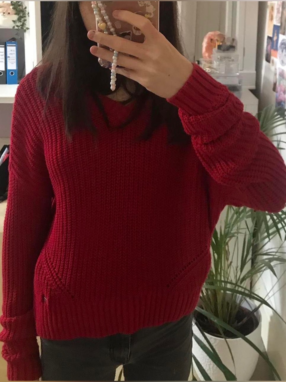 Hollister women’s cropped knit sweater